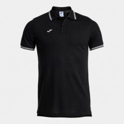 Polo Joma Confort Classic. Czarne koszulki polo Joma, m, bez wzorów, bez kołnierzyka, bez ramiączek, do piłki nożnej. Za 258.00 zł.