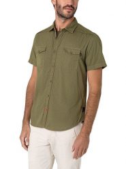 Timezone Koszula w kolorze oliwkowym rozmiar: XXL. Zielone koszule Timezone, xxl, bez wzorów, bez kołnierzyka, bez ramiączek. Za 86.99 zł.