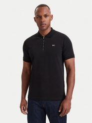 KARL LAGERFELD Polo 745015 564235 Czarny Regular Fit. Czarne koszulki polo KARL LAGERFELD, l, bez wzorów, z bawełny, bez kołnierzyka, bez ramiączek. Za 419.99 zł.