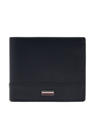 Tommy Hilfiger Duży Portfel Męski Th Corp Cc Flap And Coin AM0AM13246 Granatowy. Niebieskie portfele Tommy Hilfiger, bez wzorów, ze skóry. Za 269.99 zł.
