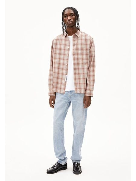 Armedangels Koszula "Paanao" w kolorze jasnoróżowo-kremowym rozmiar: S. Brązowe koszule armedangels, s, bez wzorów, z bawełny, bez kołnierzyka, bez ramiączek. Za 214.19 zł.