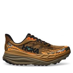 Buty do biegania Hoka. Brązowe buty do biegania HOKA, bez wzorów, bez zapięcia, do biegania. Za 699.99 zł.
