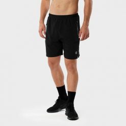 Krótkie spodenki fitness męskie Stellar. Czarne szorty SIROKO, m, bez wzorów, z elastanu, sportowe. W wyprzedaży za 106.00 zł.