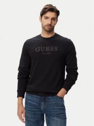Guess Bluza M6YQ08 K4242 Czarny Slim Fit. Czarne bluzy Guess, m, z aplikacjami, z bawełny, bez kaptura. Za 344.99 zł.