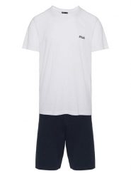 Fila Piżama w kolorze biało-granatowym rozmiar: S. Białe piżamy Fila, s, bez wzorów, z bawełny, bez ramiączek. Za 65.99 zł.
