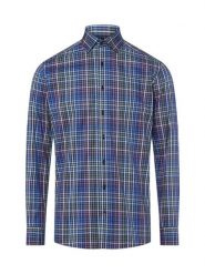 Finshley & Harding Męska koszula biznesowa Mężczyźni Modern Fit Bawełna niebieski|zielony w kratkę, 40. Niebieskie koszule Finshley & Harding, m, bez wzorów, z bawełny, bez kołnierzyka, bez ramiączek. Za 159.95 zł.