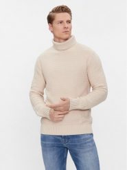 Selected Homme Golf 16091739 Beżowy Regular Fit. Brązowe golfy Selected Homme, m, bez wzorów, z bawełny, bez kołnierzyka, bez ramiączek. Za 159.99 zł.