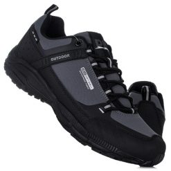 Buty męskie sportowe trekkingowe DK PREDATOR SOFTSHELL. Czarne trekkingi DK, bez wzorów, z softshellu, bez zapięcia. Za 169.00 zł.