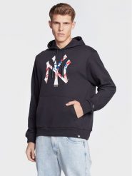 New Era Bluza New York Yankees Double Logo 60284748 Granatowy Regular Fit. Niebieskie bluzy New Era, m, bez wzorów, z bawełny, bez kaptura. Za 299.99 zł.
