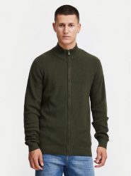 Blend Sweter 20716265 Zielony Regular Fit. Zielone swetry rozpinane Blend, l, bez wzorów, z bawełny, bez kołnierzyka, bez ramiączek. Za 109.99 zł.