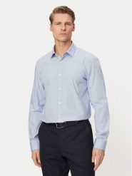 HUGO Koszula Koey 50561154 Błękitny Slim Fit. Niebieskie koszule Hugo, m, bez wzorów, bez kołnierzyka, bez ramiączek. Za 349.99 zł.