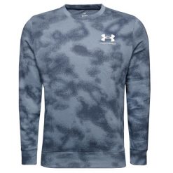 Bluza sportowa męska Under Armour Rival Terry Crew. Niebieskie bluzy bez kaptura Under Armour, l, bez wzorów, bez kaptura. Za 376.00 zł.
