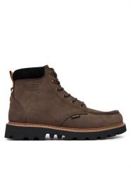 Palladium Trzewiki Trooperlite Grit Zip 04985-249-M Brązowy ciemny. Brązowe botki sznurowane Palladium, bez wzorów, z nubiku, bez obcasa, bez zapięcia. Za 799.99 zł.