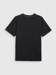 4F T-shirt regular gładki męski - czarny 3XL. Czarne t-shirty 4F, m, bez wzorów, z bawełny, bez kołnierzyka, bez ramiączek. Za 59.99 zł.