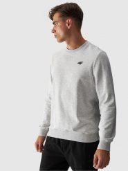 4F Bluza dresowa nierozpinana bez kaptura męska - szara M. Szare bluzy 4F, m, bez wzorów, z bawełny, bez kaptura. Za 129.99 zł.