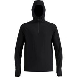 Bluza z kapturem Odlo Mid layer hoody X-ALP. Czarne bluzy z kapturem ODLO, l, bez wzorów, z materiału, z kapturem. Za 499.99 zł.