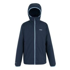 Kurtka męska przeciwdeszczowa Caspen. Niebieskie kurtki Regatta, m, bez wzorów, z puchu, bez kaptura. W wyprzedaży za 349.99 zł.