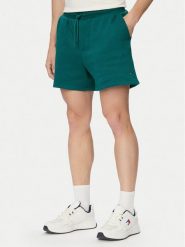 Tommy Jeans Szorty sportowe DM0DM21931 Zielony ciemny Regular Fit. Zielone krótkie spodenki sportowe Tommy Jeans, m, bez wzorów, z bawełny. Za 189.99 zł.