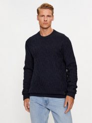 Hugo Sweter Sovrain 50492805 Granatowy Relaxed Fit. Niebieskie swetry rozpinane Hugo, m, bez wzorów, z bawełny, bez kołnierzyka, bez ramiączek. Za 699.99 zł.