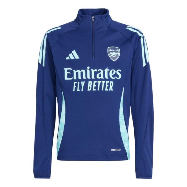Bluza Arsenal Tiro 24 Training. Niebieskie bluzy bez kaptura Adidas, bez wzorów, z materiału, bez kaptura. W wyprzedaży za 233.45 zł.