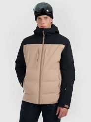 4F Kurtka narciarska w kolorze beżowym rozmiar: M. Brązowe kurtki narciarskie i snowboardowe 4F, m, bez wzorów, bez kaptura. Za 353.27 zł.