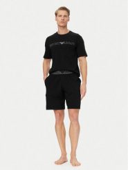 Emporio Armani Underwear Piżama EM000400 AF18890 UC001 Czarny Regular Fit. Czarne piżamy Emporio Armani Underwear, m, bez wzorów, z bawełny, bez ramiączek. Za 439.99 zł.