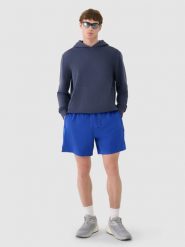 4F Spodenki casual męskie - niebieskie XL. Niebieskie krótkie spodenki sportowe 4F, l, bez wzorów, z dresówki. Za 129.99 zł.