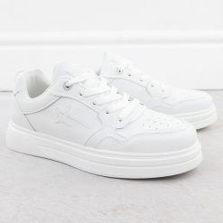 Półbuty sportowe męskie sneakersy białe Big Star RR174571. Białe buty sportowe casual BIG STAR, bez wzorów, ze skóry ekologicznej, bez obcasa, bez zapięcia. Za 103.50 zł.