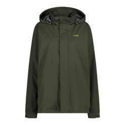 Kurtka przeciwdeszczowa z kapturem CMP Snaps. Zielone kurtki przeciwdeszczowe CMP, bez wzorów, z puchu, z kapturem. Za 323.50 zł.