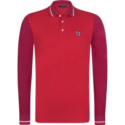 Koszulka polo "Block" - Regular fit - w kolorze czerwonym. Koszulki polo marki Sir Raymond Taylor, z haftami, z bawełny, polo, z długim rękawem. W wyprzedaży za 108.95 zł.