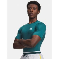 Koszulka męska Under Armour HG Armour Comp SS. Zielone bielizna termoaktywna Under Armour, m, bez wzorów, bez ramiączek. Za 94.99 zł.