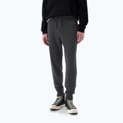 Spodnie męskie GAP Heritage French Terry Loggo Jogger. Szare joggery i bojówki GAP, m, bez wzorów, z materiału. Za 129.99 zł.