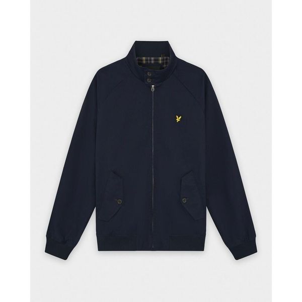 Kurtka bawełniana Lyle & Scott Harrington. Niebieskie kurtki LYLE AND SCOTT, m, bez wzorów, z bawełny, bez kaptura. Za 444.00 zł.
