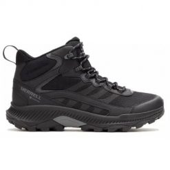 Buty trekkingowe męskie Merrell Speed Strike 2 Mid Gtx. Czarne buty trekkingowe Merrell, bez wzorów, z materiału, za kostkę, bez zapięcia, trekkingowe. Za 634.00 zł.