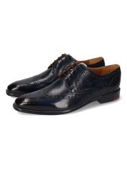 MELVIN & HAMILTON Skórzane trzewiki "Dylan 2" w kolorze granatowym rozmiar: 46. Niebieskie botki sznurowane Melvin & Hamilton, bez wzorów, bez obcasa, bez zapięcia. Za 491.99 zł.