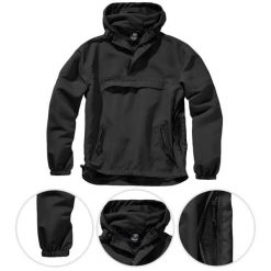 Kurtka męska Brandit Summer Windbreaker Czarna. Czarne kurtki Brandit, na jesień, l, bez wzorów, z materiału, z kapturem. Za 215.35 zł.
