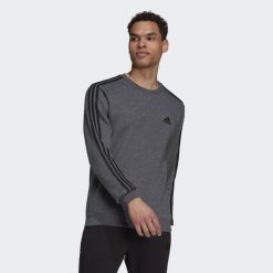 Bluza męska adidas Essentials Sweatshirt. Czarne bluzy Adidas, m, bez wzorów, bez kaptura. Za 290.00 zł.