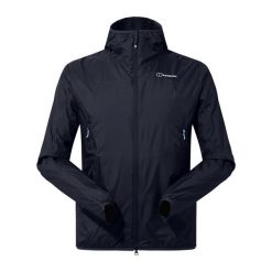 Kurtka przeciwwiatrowa męska Berghaus Alpha Resist-Air. Niebieskie kurtki Berghaus, m, bez wzorów, bez kaptura. Za 499.99 zł.