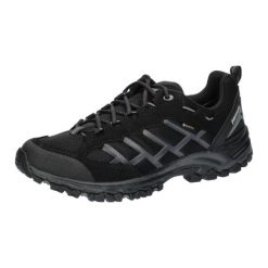 Buty trekkingowe męskie MEINDL Caribe GTX, z membraną Gore-Tex. Czarne buty trekkingowe MEINDL, bez wzorów, z gore-texu, bez zapięcia. Za 849.90 zł.