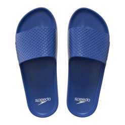 Klapki basenowe antypoślizgowe męskie Speedo Slide Entry. Niebieskie klapki Speedo, z materiału. Za 69.99 zł.