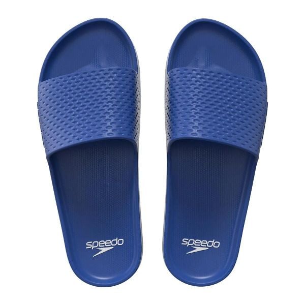Klapki basenowe antypoślizgowe męskie Speedo Slide Entry. Niebieskie klapki Speedo, z materiału. Za 69.99 zł.