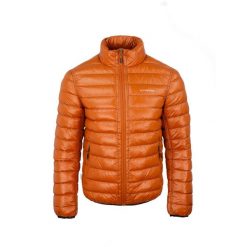 Kurtka puchowa męska BERGSON Solvorn2. Brązowe kurtki Bergson, m, bez wzorów, z puchu, bez kaptura. W wyprzedaży za 385.00 zł.