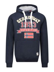 Geographical Norway Bluza "Gollegio" w kolorze granatowym rozmiar: L. Niebieskie bluzy Geographical Norway, l, bez wzorów, z kapturem. Za 130.99 zł.