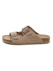 SABOKETS Skórzane klapki w kolorze beżowym rozmiar: 44. Brązowe klapki SABOKETS. Za 165.99 zł.