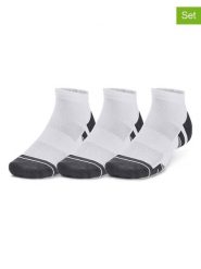 Under Armour Skarpety sportowe (3 pary) "Performance Tech" w kolorze biało-antracytowym rozmiar: M. Białe skarpetki sportowe Under Armour, bez wzorów, z materiału. Za 42.99 zł.
