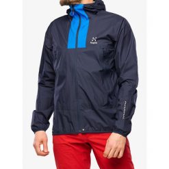 Kurtka przeciwdeszczowa męska Haglofs L.I.M Proof Jacket. Niebieskie kurtki Haglöfs, l, bez wzorów, bez kaptura. Za 655.99 zł.