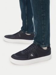Calvin Klein Sneakersy Classic Cups Laceup Knit HM0HM02130 Granatowy. Niebieskie buty sportowe casual CALVIN KLEIN, bez wzorów, z materiału, bez zapięcia. Za 280.99 zł.