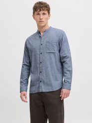 Jack & Jones Koszula w kolorze niebieskim rozmiar: L. Niebieskie koszule Jack & Jones, l, bez wzorów, z bawełny, bez kołnierzyka, bez ramiączek. Za 104.89 zł.