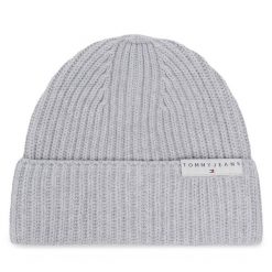 Czapka Tommy Jeans. Szare czapki zimowe Tommy Jeans, bez wzorów, z jeansu. Za 129.99 zł.