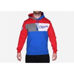 Bluza sportowa męska Mitchell & Ness Los Angeles Clippers. Niebieskie bluzy z kapturem Mitchell & Ness, m, bez wzorów, z kapturem. Za 521.00 zł.